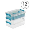 Sterilite Convenient Small Home 3-Tiered Layer Stacking Carry Storage Box With Colored Accent Secure Latches, Clear (12 Pack) 1 Sterilite Convenient Small Home 3-Tiered Layer Stacking Carry Storage Box With Colored Accent Secure Latches, Clear (12 Pack) -Storage Basket Shop GUEST fccc8ee6 cc93 4a0e 8b07 c6448d777a5b