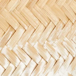 MDesign Woven Ombre Bamboo Hanging Wall Storage Organizer Basket, Natural/White -Storage Basket Shop GUEST ff5f9210 a214 47ab 82f5 1aeb0e2b303d